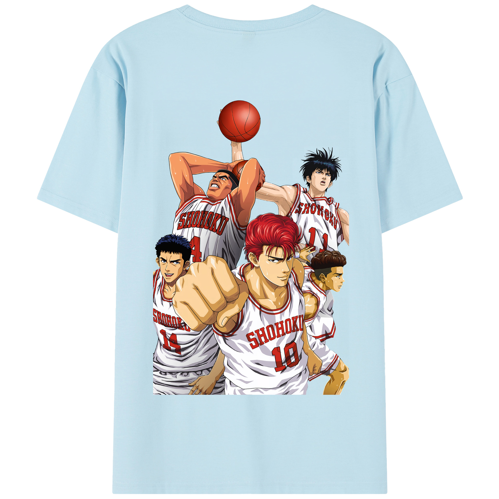 SLAM DUNK／スラムダンク 綿100％半袖Tシャツ（背面プリント）